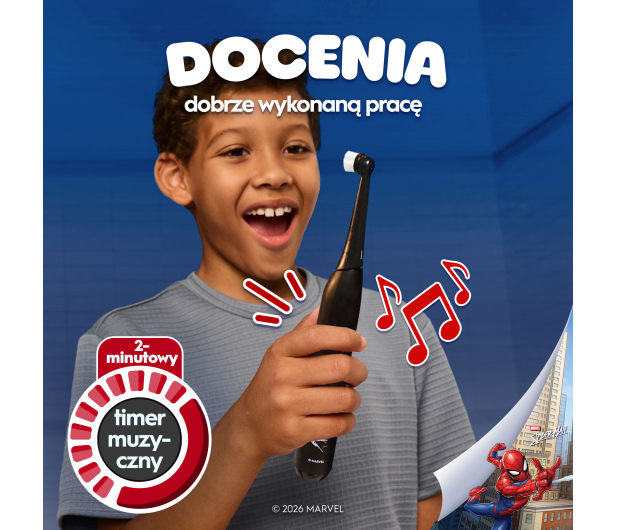 Oral-B Szczoteczka magnetyczna iO Kids Spiderman z etui (6+) - 1519314 - zdjęcie 7